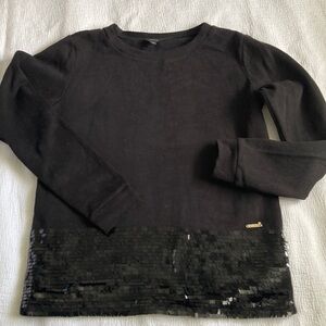 Guess Black Crew Neck Top